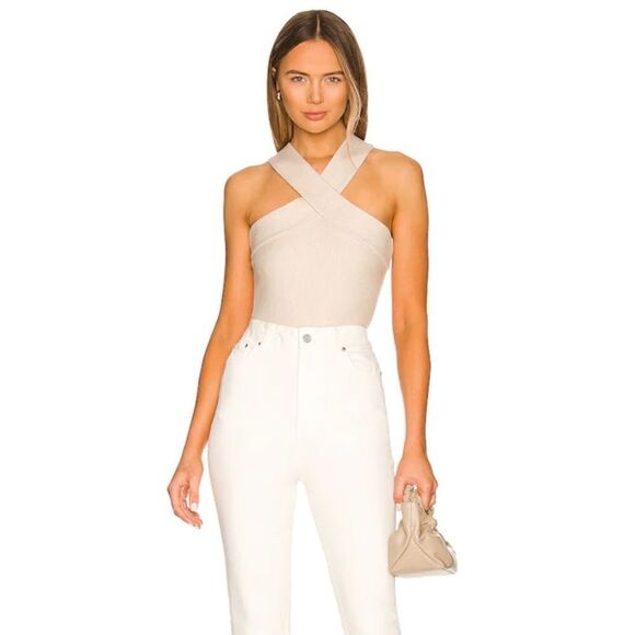 Revolve AFRM White Distressed High Rise Jeans Size 29 NWT - Picture 1 of 6